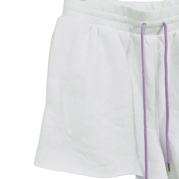 NWOT True Religion Women's White Color Block Lounge Sweat Shorts Size Large - Picture 6 of 8
